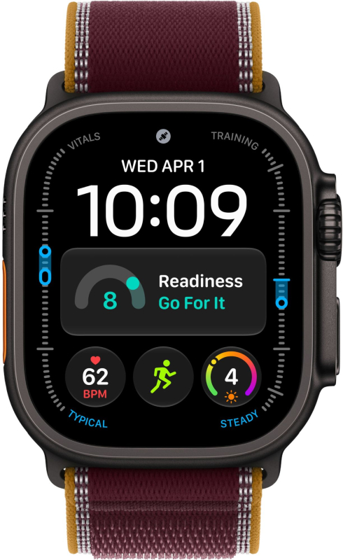 Apple Watch Ultra 4 (49 mm) - Titanium "Black" + Trail Loop "Burgundy"