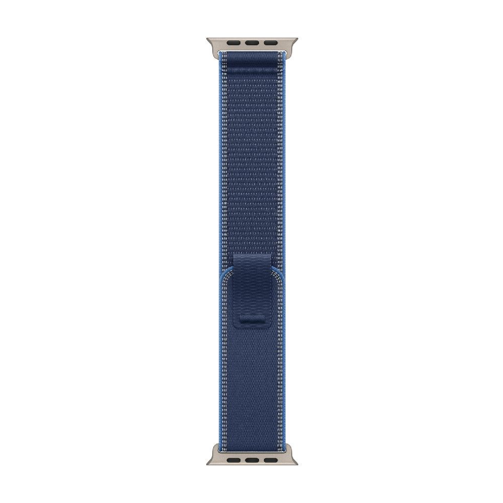 Apple Watch Ultra 3 49mm Natural Titanium Case, Trail Loop (Blue/Bright Blue)