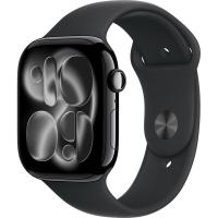 Apple Watch Series 11, 46 mm, Jet Black Aluminium Black Sport Band SM/ML