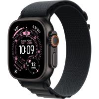 Apple Watch Ultra 3 49mm Black Titanium Case, Alpine Loop (Black)