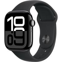 Apple Watch Series 10 GPS 46mm Jet Black Aluminum S/M/L Black Sport Band