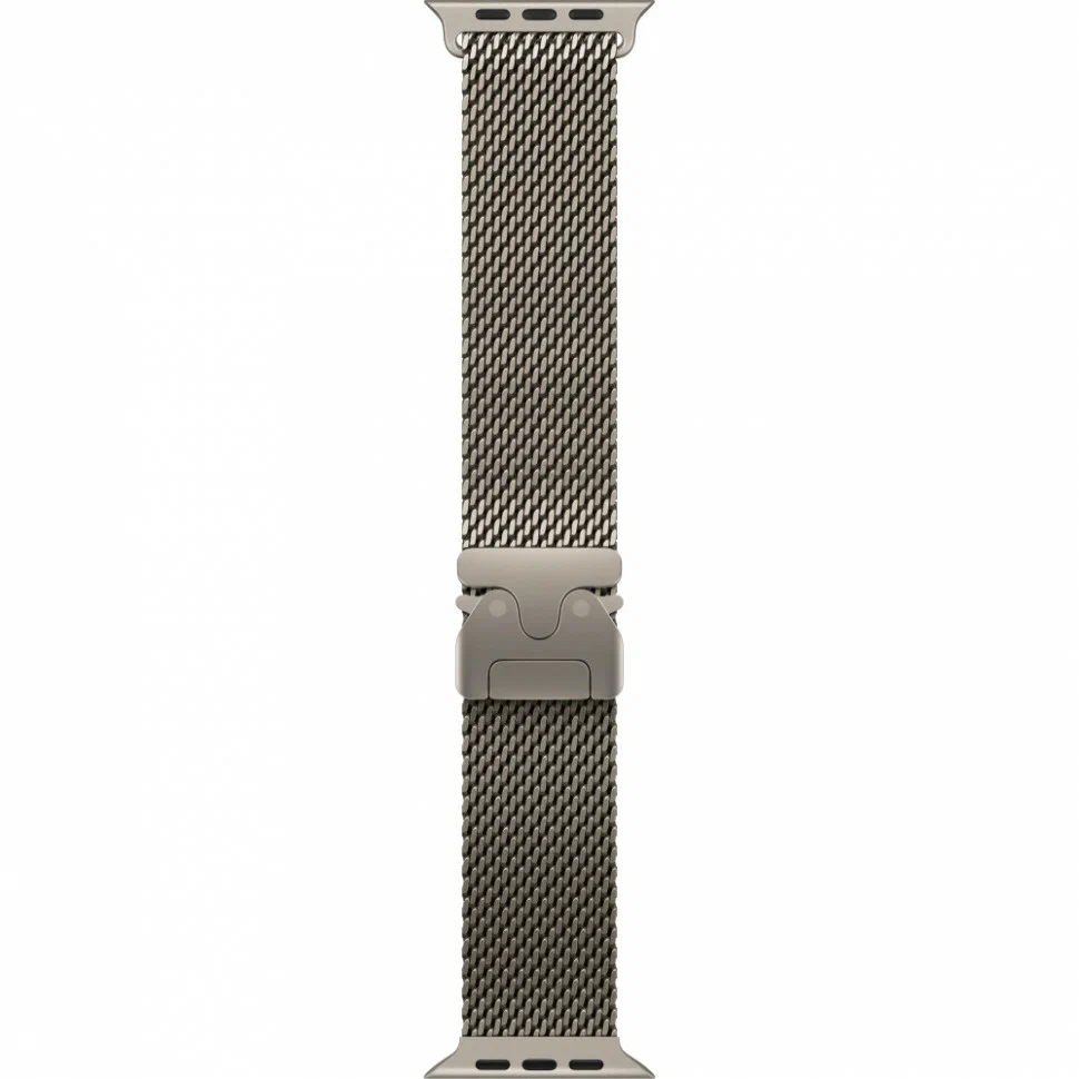 Apple Watch Ultra 3 49mm Natural Titanium Case, Milanese Loop (Natural Titanium) M