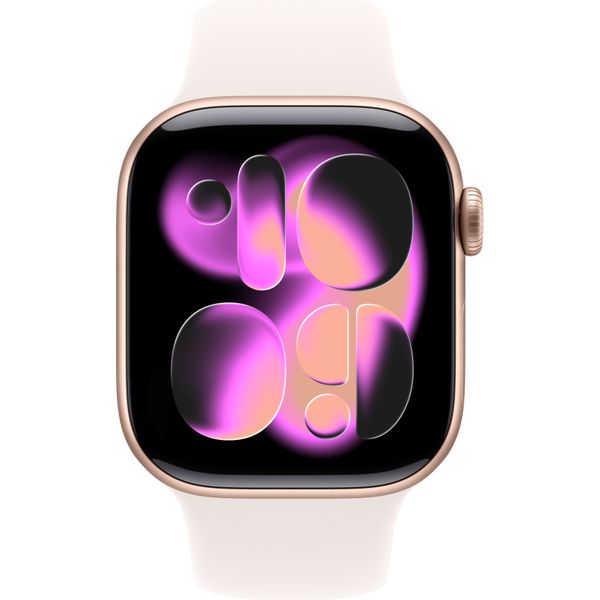 Apple Watch Series 11, 42 mm, Rose Gold Aluminium Light Blush Sport Band SM/ML