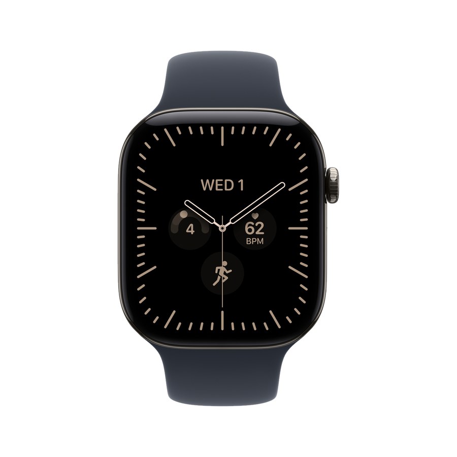 Apple Watch Series 12 (42 mm) - Titanium "Natural" + Sport Band "Navy Blue"