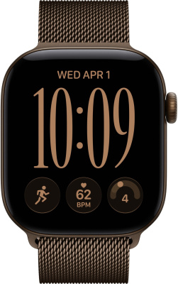Apple Watch Series 12 (42 mm) - Aluminum "Dark Bronze" + Titanium Milanese Loop "Dark Bronze"