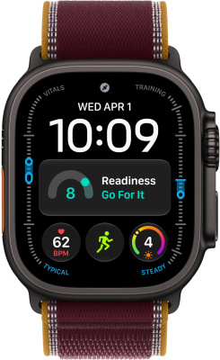 Apple Watch Ultra 4 (49 mm) - Titanium "Black" + Trail Loop "Burgundy"