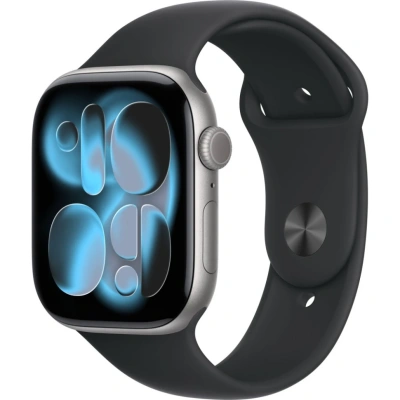 Apple Watch Series 11, 42 mm, Space Gray Aluminium Black Sport Band SM/ML