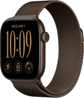 Apple Watch Series 12 (42 mm) - Aluminum "Dark Bronze" + Titanium Milanese Loop "Dark Bronze"
