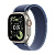 Apple Watch Ultra 3 49mm Natural Titanium Case, Trail Loop (Blue/Bright Blue)