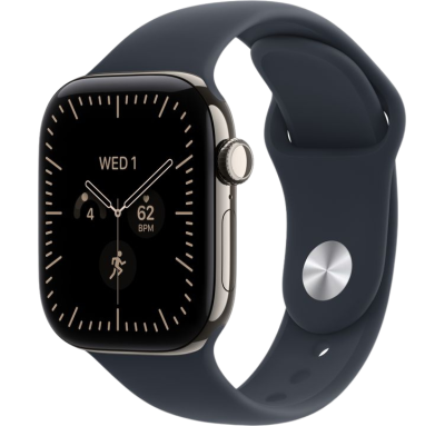 Apple Watch Series 12 (42 mm) - Titanium "Natural" + Sport Band "Navy Blue"