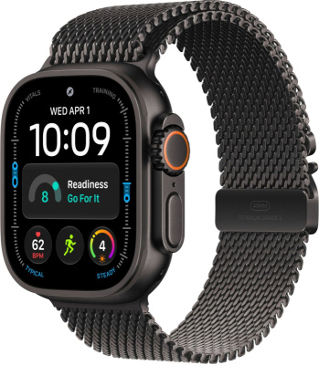 Apple Watch Ultra 4 (49 mm) - Titanium "Black" + Titanium Milanese Loop "Black"