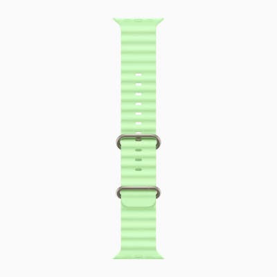Apple Watch Ultra 3 49mm Natural Titanium Case Ocean Band Neon Green